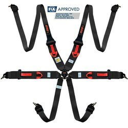 RRS R6 HANS FIA ultralengvi saugos diržai - 6 taškų 2/3 colio (2025 m.)
