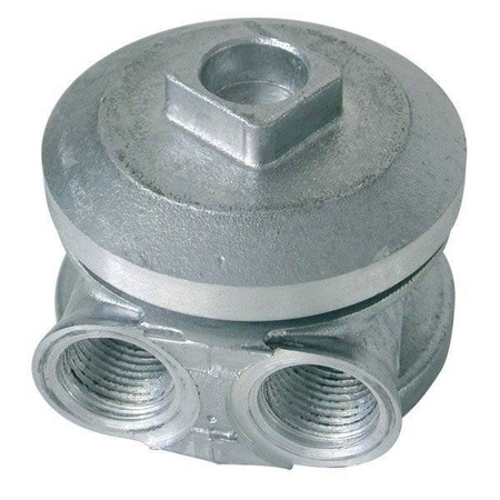 Remote oil filter mounting head