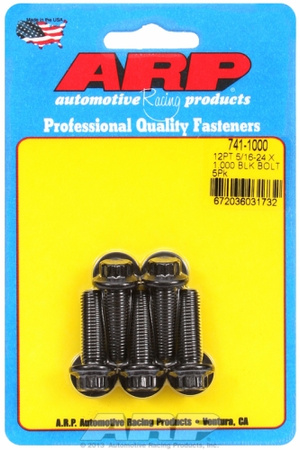 ARP "5/16""-24 x 1.000 12pt black oxide bolts" (5pcs)