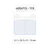 Carbone Lorraine RC5 brake pads - Porsche 911 2,0/ 2,2/ 2,3/ 2,4 S/2,7/ 2,7 S/ 3,0 (69-83)