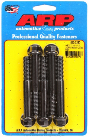 ARP "7/16""-14 X 3.250 hex black oxide bolts" (5pcs)