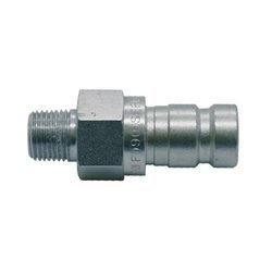 Male quick coupler for taking a fuel sample