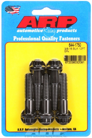 ARP "3/8""-16 x 1.750 12pt 7/16 wrenching black oxide bolts"5pcs
