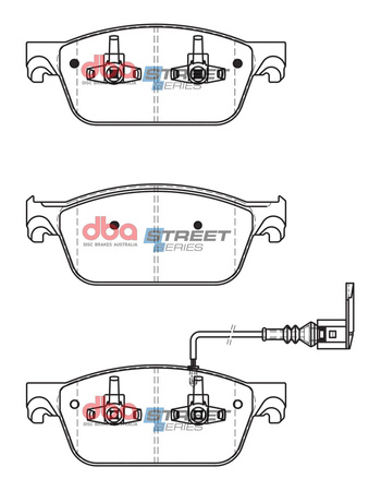 Klocki hamulcowe przednie DBA Brake Pads Street Series Semi-metallic - DB2200SS VOLKSWAGEN Caravelle T6 Transporter Kombi