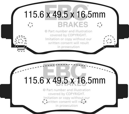 DPX2237 - Ein Satz Bremsbeläge serie ULTIMAX2 EBC Brakes