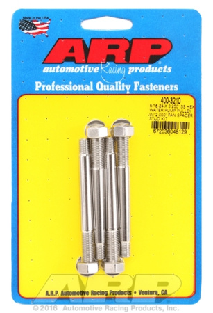 ARP 5/16-24x3.250 SS hex WP pulley w/ 2.000" fan spcr stud