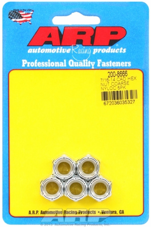 ARP 7/16-14 cad coarse nyloc hex nut kit (5pcs)