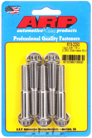 ARP "3/8""-16 x 2.250 12pt SS bolts" (5pcs)