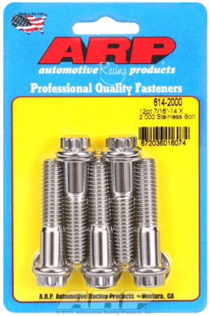 ARP "7/16""-14 X 2.000 12pt 1/2 wrenching SS bolts" (5pcs)
