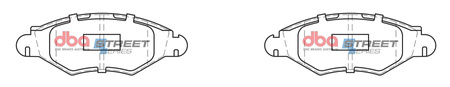DBA Brake Pads Utcai sorozat első fékbetétek Kerámia - DB1757SS NAZA 206 Bestari PEUGEOT Van 306