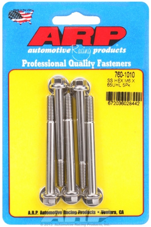 ARP M6 x 1.00 x 65 hex SS bolts (5pcs)