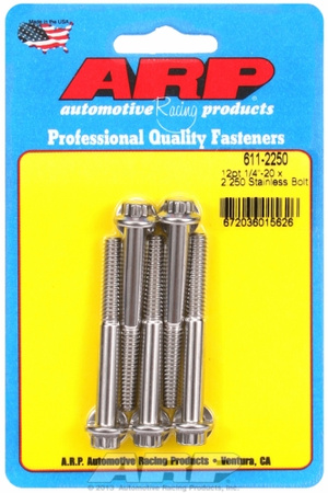 ARP "1/4""-20 x 2.250 12pt SS bolts" (5pcs)