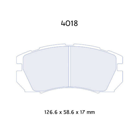 Stabdžių kaladėlės Carbone Lorraine RC5 - Subaru Impreza L 2,2/ LS 1,8/ LX 2,2 (93-96)