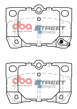 Klocki hamulcowe tylne DBA Brake Pads Street Series Ceramic - DB1854SS LEXUS GS300 GS430 GS450h GS460 IS200D IS220D IS250