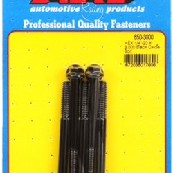 ARP "1/4""-20 X 3.000 hex black oxide bolts" (5pcs)