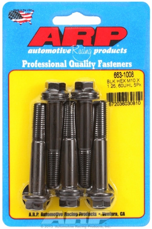 ARP M10 x 1.25 x 60 hex black oxide bolts (5pcs)