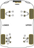 Tylna tuleja przedniego dolnego wahacza  Powerflex Black Series TVR Tamora (2002 - 2006) PF79-102FBLK