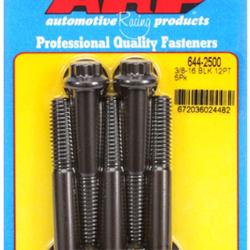 ARP "3/8""-16 x 2.500 12pt 7/16 wrenching black oxide bolts"5pcs