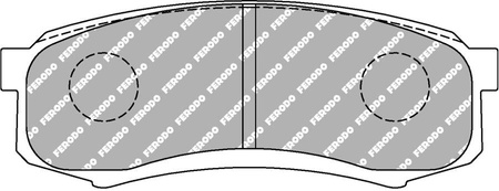 Ferodo Racing DS2500 galinės stabdžių kaladėlės FCP1021H LEXUS GX MITSUBISHI PAJERO IV TOYOTA FJ CRUISER GSJ1 LAND CRUISER PRADO,