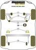Rear Beam Mount Tensioning Kit Powerflex Polyurethane Bush Black Series Peugeot 306 (1993-2002) PFR50-300BLK