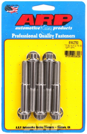 ARP "7/16""-14 X 2.750 12pt SS bolts" (5pcs)