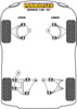 Front Lower Wishbone Bush Powerflex Polyurethane Bush Road Series Ferrari Mondial T (1988 - 1993) PF17-200