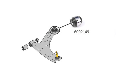 Tuleja wahacza przedniego - tylna MPBS COMFORT SERIES: 6002149 Suzuki Grand Vitara II