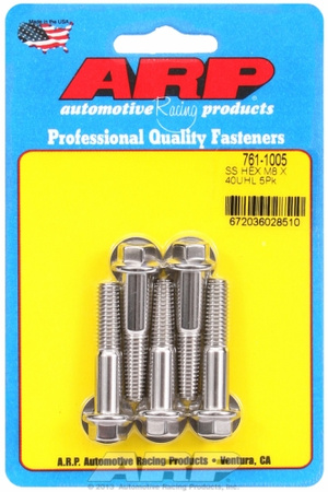 ARP M8 x 1.25 x 40 hex SS bolts (5pcs)