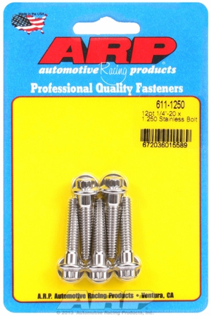 ARP "1/4""-20 x 1.250 12pt SS bolts" (5pcs)
