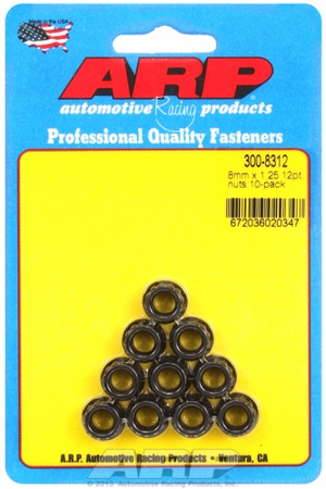 ARP M8 x 1.25 12pt nut kit (10PCS)