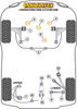 Polyurethan buchsen Powerflex Mitsubishi Lancer Evolution IV, V & VI RS/GSR (1996-2001) -  PFF44-101 Nummer im Diagramm: 1