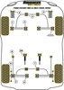 Tuleje tylnego wahacza do piasty Powerflex Black Series Ford Escort Models & Escort Mk3 & 4 inc XR3i/RS1600i, Orion Mk1 & 2 (1980-1990) PFR19-219BLK