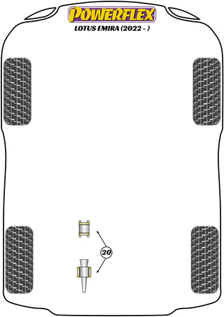 PowerAlign kerékrögzítő vezetőcsap Powerflex poliuretán szilent Road Series Lotus Emira (2022 on) PF99-512-15