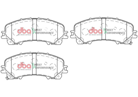 Klocki hamulcowe przednie DBA Brake Pads Street Performance Hawk HB810x.624 - DB2341SP CHEVROLET Thailand Colorado HOLDEN INFINITI Q50 Sport Q60 Coupe NISSAN X-Trail 7 Seat RENAULT Koleos 2