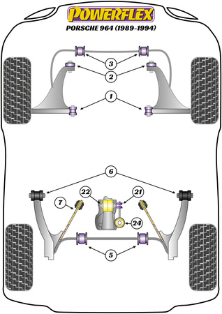 Adapter podnośnika Powerflex Road Series Porsche 911 964 (1989 - 1994) PF57-560