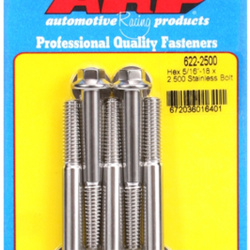 ARP "5/16""-18 x 2.500 hex SS bolts"