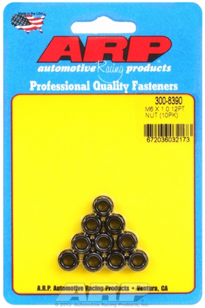 ARP M6 X 1.00 12pt nut kit (10pcs)