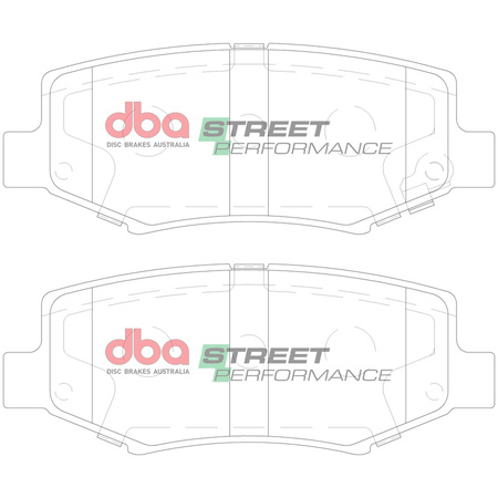 DBA fékbetétek Street Performance hátsó fékbetétek Hawk HB608x.630 - DB2003SP DODGE USA Nitro JEEP Cherokee Wrangler JK