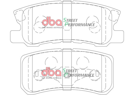 Brake Pads Street Performance rear - DB1464SP CHRYSLER USA Sebring CITROEN C-Crosser Enterprise C4 Aircross DODGE Avenger Caliber JEEP Compass MK Patriot LANCIA Flavia MITSUBISHI ASX Grandis Lancer Outlander Pajero Shogun PEUGEOT 4007 4008