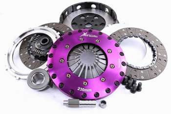 Xtreme Performance Mazda 3 (BK/BL) / 6 (GG) / CX-7 (ER) - 230mm Sprung hub Organic Twin Plate Clutch Kit Incl Flywheel 1000Nm