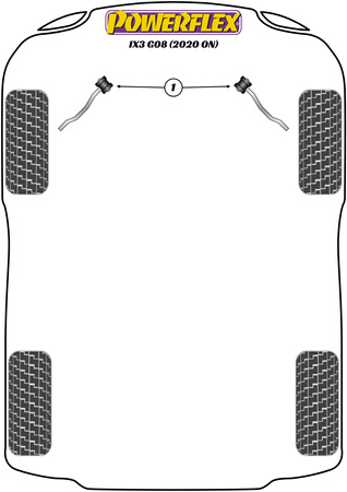 Wewnętrzna tuleja wahacza promieniowego przedniego  Powerflex Road Series BMW X Series & X3 Series\iX3 G08 (2020 on) PFF5-2601
