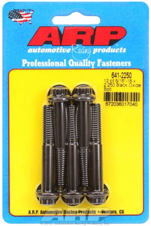 Śruby ARP "5/16""-18 x 2.250 12pt black oxide bolts" (5pcs)
