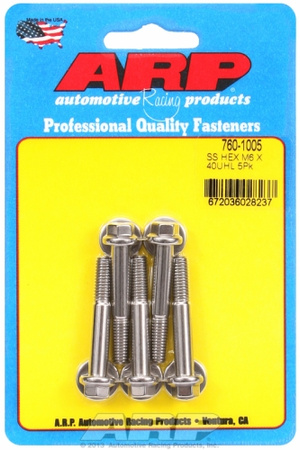 ARP M6 x 1.00 x 40 hex SS bolts (5pcs)
