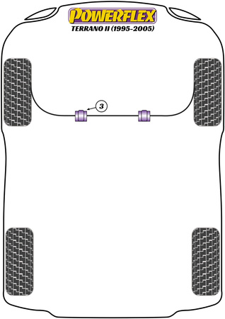 Zestaw śrub regulacji kąta pochylenia PowerAlign (12mm x 60mm) Powerflex road+black Nissan Terrano II R50 (1995 - 2005) PFA100-12