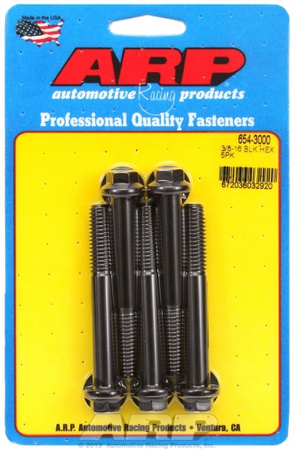 Śruby ARP "3/8""-16 x 3.000 hex 7/16 wrenching black oxide bolts"(5pcs