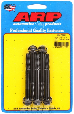 Śruby ARP "5/16""-18 X 3.000 hex black oxide bolts" (5pcs)