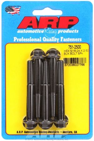 ARP "5/16""-24 x 2.500 hex black oxide bolts" (5pcs)