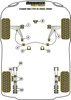 Tylna tuleja przedniego wahacza Powerflex Black Series Volkswagen Caddy Models & Caddy Mk1 Typ 14 (1985-1996) PFF85-213BLK