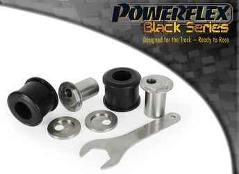 Front Track Control Arm Outer Bush, Caster Adjustable Powerflex Polyurethane Bush Black Series Porsche 981 Boxster/Cayman (2012 - 2016) PFF57-802BLK