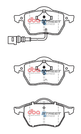 Brake Pads Street Series Ceramic front - DB1492SS AUDI 100 Avant quattro A4 B5 A6 C4 VOLKSWAGEN Passat B4 B5 Vento